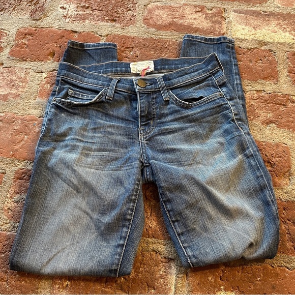 Current/Elliott Blue The Stiletto Townie Skinny Distressed Jeans size 25 - Picture 2 of 16